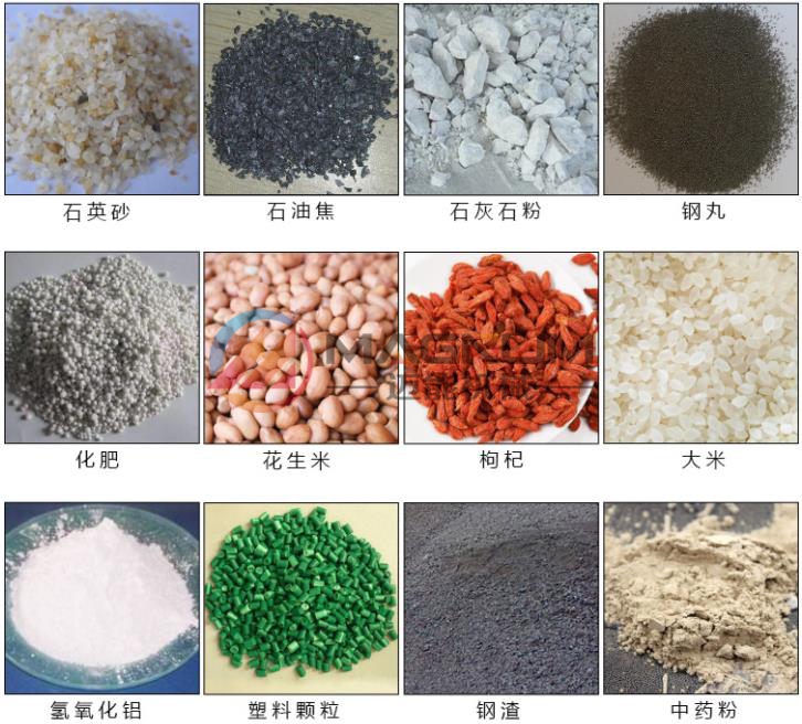 三次元振動篩適用物料